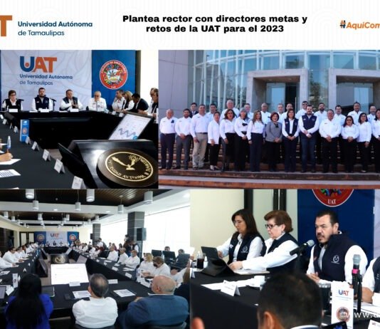 Plantea rector con directores metas y retos de la UAT para el 2023