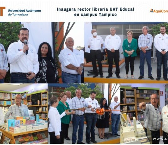 Rector de la UAT inaugura en el campus Tampico librería FCE -EDUCAL