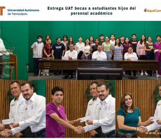 Entrega el rector becas a estudiantes hijos de docentes de la UAT