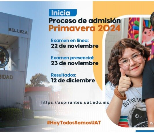 Convoca UAT al proceso de admisión para el período Primavera2024