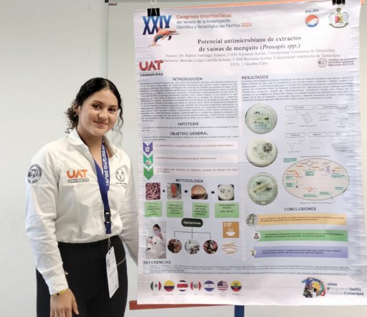 Alumna de la UAT estudia el potencial antimicrobiano de la vaina de mezquite