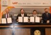 Rector de la UAT formaliza alianzas para impulsar certificaciones internacionales