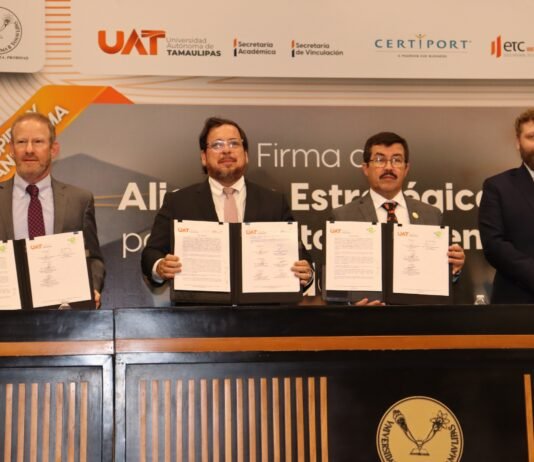 Rector de la UAT formaliza alianzas para impulsar certificaciones internacionales