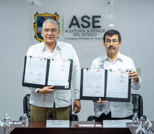 Firman convenio la UAT y la Auditoría Superior del Estado