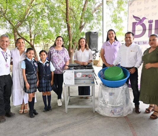 Equipan desayunadores escolares DIF Tamaulipas y Gobierno El Mante
