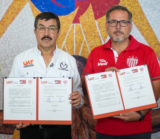 Firma la UAT alianza deportiva entre Correcaminos y el Club Necaxa de la Liga MX