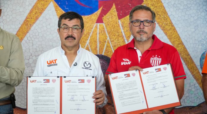 Firma la UAT alianza deportiva entre Correcaminos y el Club Necaxa de la Liga MX