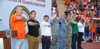 Celebran partido amistoso Correcaminos UAT Premier y Guardia Nacional