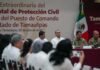 Participa rector de la UAT, Dámaso Anaya, en la instalación del Puesto de Comando Interinstitucional contra Ciclones