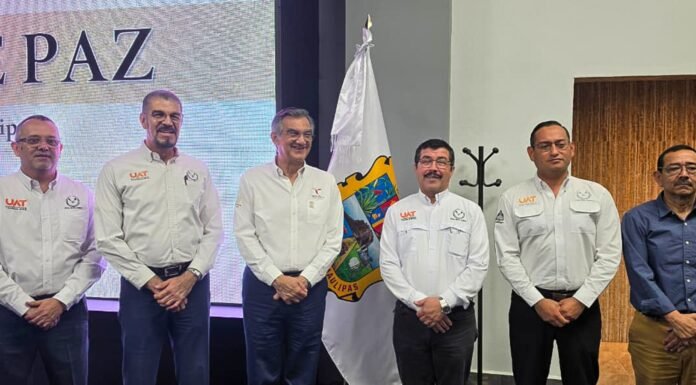 Rector de la UAT presenta avances del Atlas de Riesgos ante el gobernador en la Mesa de Paz