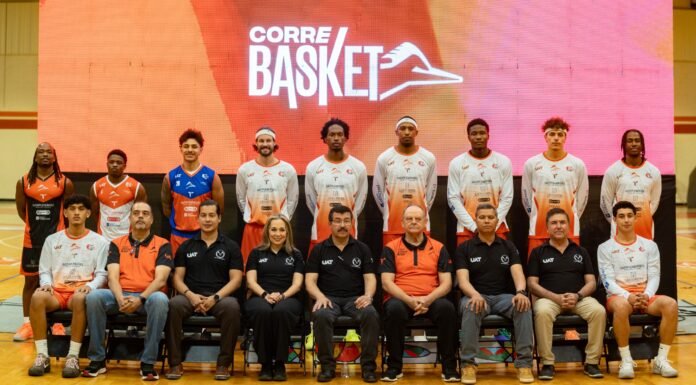 Rector Dámaso Anaya encabeza presentación oficial del Corre Basket UAT para la temporada 2026 de la LNBP