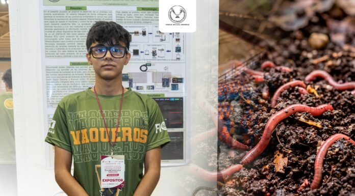 Estudiante de la UAT desarrolla prototipo con IA para optimizar la lombricultura a bajo costo