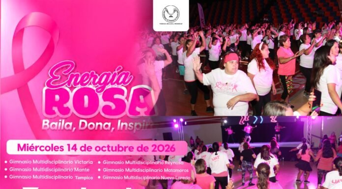 Organiza la UAT el Zumbathón con Causa “Energía Rosa: Baila, Dona, Inspira”